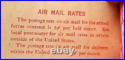 VERY RARE RED AIR MAIL 6 SIX CENT BOOK of 12 STAMPS UNUSED US POST OFFICE (b13)