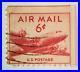 VINTAGE AIR MAIL Red 6 Cent Stamp Cancelled/Posted 001
