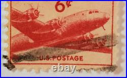 VINTAGE AIR MAIL Red 6 Cent Stamp Cancelled/Posted 008