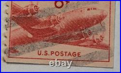 VINTAGE AIR MAIL Red 6 Cent Stamp Cancelled/Posted E06