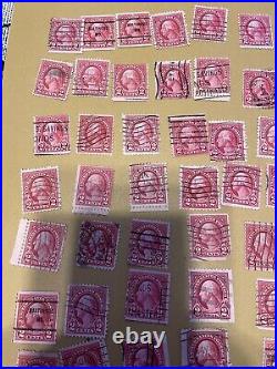 Very Rare George Washington Red 2 Cents Usps Postage Stamp Set