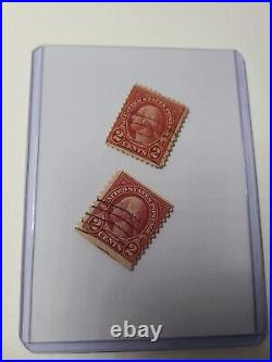 Very Rare George Washington Red Two 2 Cent Postage Stamp (2Stamps) OBO