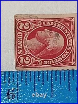 Very Rare George Washington Two 2 Cent Red Stamp! Lot #003