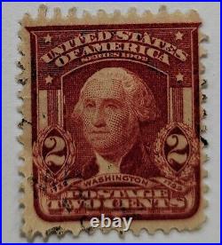 Vintage And Super Rare Find! George Washington 2 Cent Red Stamp