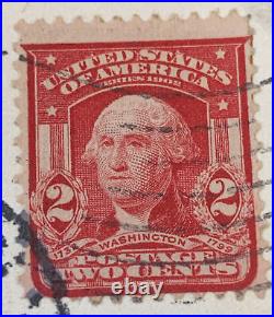Washington 1902 2c RED 2 Cent Stamp, Plus 3 More Red Washington 2 Cent Stamps